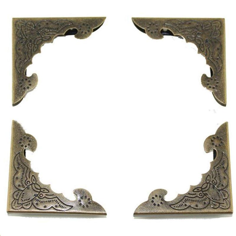 Hdtyyln 30Pcs Metal Corner Protector, 40mm Bronze Corner Protectors Edge, Vintage Metal Book Corner Protector, Album Corner Decorative Protector Cover, Corner Edge Cover for Book Menu Furniture Edge - Image 1